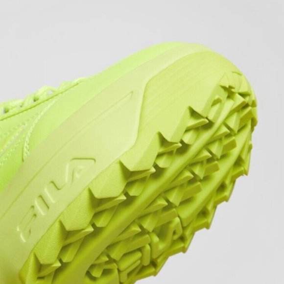 shoes women, FILA WOMENS WEDGE PLATFORM SNEAKER, neon colour, size 6.5 - Picture 3 of 4